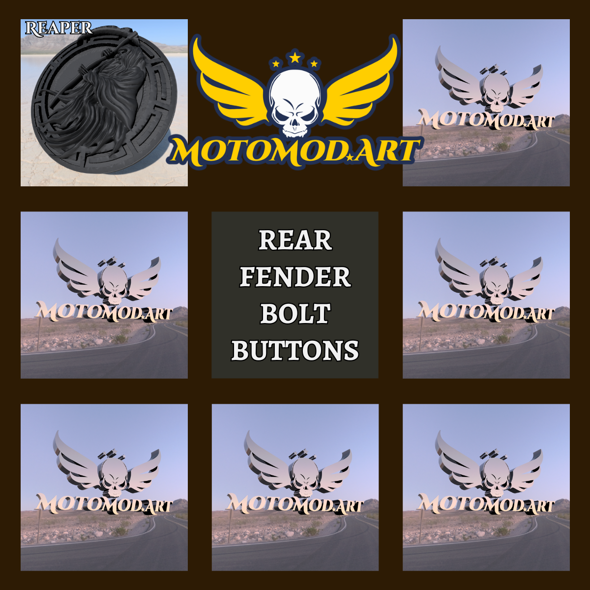 2015 - 2024 Indian Scout - Rear Fender Bolt Buttons (Set of 4)
